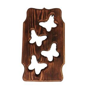 Vintage Cryptomeria Butterfly Wood Wall Hanging Art